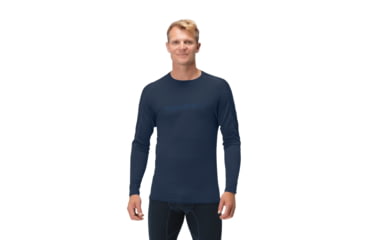 Image of Norrona Falketind Equaliser Merino Round Neck Shirt - Mens, Indigo Night, Extra Large, 1820-22-2295-XL
