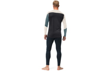 Image of Norrona Falketind Equaliser Merino Round Neck Shirt - Mens, North Atlantic/Snowdrop, Large, 7042698472205