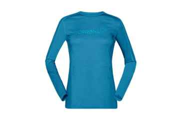 Image of Norrona Falketind Equaliser Merino Round Neck Shirt - Womens, Hawaiian surf, Small, 1822-22-6610-S