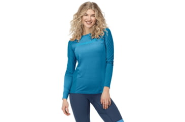 Image of Norrona Falketind Equaliser Merino Round Neck Shirt - Womens, Hawaiian surf, Small, 1822-22-6610-S