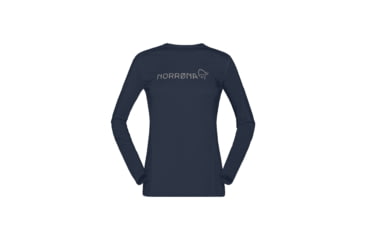Image of Norrona Falketind Equaliser Merino Round Neck Shirt - Womens, Indigo Night, Small, 1822-22-2295-S