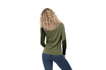 Image of Norrona Falketind Equaliser Merino Round Neck Shirt - Womens, Olive Night/Rosin, Small, 1822-22-3319-S
