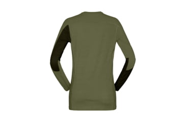 Image of Norrona Falketind Equaliser Merino Round Neck Shirt - Womens, Olive Night/Rosin, Small, 1822-22-3319-S