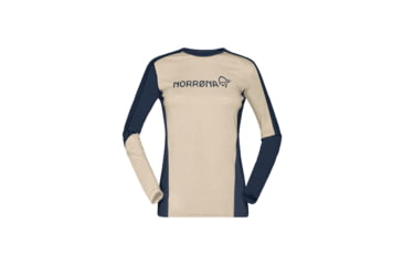 Image of Norrona Falketind Equaliser Merino Round Neck Shirt - Womens, Pure Cashmere, Small, 1822-22-9001-S