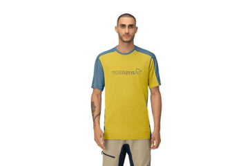 Image of Norrona Falketind Equaliser Merino T-Shirt - Mens, Calendula, Medium, 1821-22-5566-M