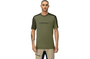 Image of Norrona Falketind Equaliser Merino T-Shirt - Mens, Olive Night/Rosin, Extra Large, 1821-22-3319-XL