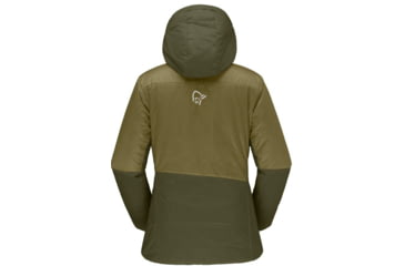 Image of Norrona Falketind Thermo Hooded Jacket - Womens, Olive Drab/Olive Night, Small, 1857-22 3908 S