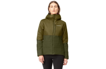 Image of Norrona Falketind Thermo Hooded Jacket - Womens, Olive Drab/Olive Night, Small, 1857-22 3908 S
