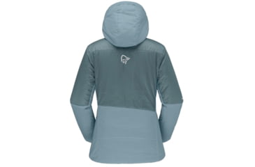 Image of Norrona Falketind Thermo60 Hood - Womens, North Atlantic/Tourmaline, Large, 7042698454553