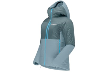 Image of Norrona Falketind Thermo60 Hood - Womens, North Atlantic/Tourmaline, Large, 7042698454553