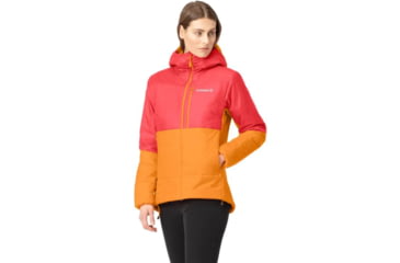 Image of Norrona Falketind Thermo60 Hood - Womens, Orange Popsicle/Honeysuckle, Medium, 7042698454522