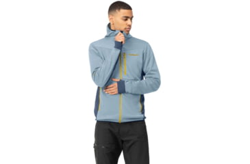 Image of Norrona Falketind Warm Octa Hooded Jacket - Mens, Blue Fog/Vintage Indigo, Small, 1815-22 6634 S