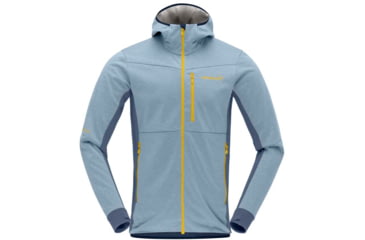 Image of Norrona Falketind Warm Octa Hooded Jacket - Mens, Blue Fog/Vintage Indigo, Small, 1815-22 6634 S