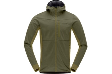 Image of Norrona Falketind Warm Octa Hooded Jacket - Mens, Olive Night/Olive Drab, Small, 1815-22 3304 S