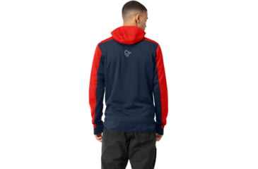 Image of Norrona Falketind Warm2 Octa Hood - Mens, Arednalin/Indigo Night, Large, 7042698452320