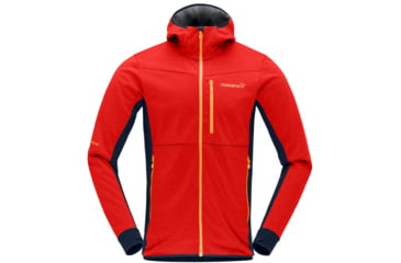 Image of Norrona Falketind Warm2 Octa Hood - Mens, Arednalin/Indigo Night, Large, 7042698452320