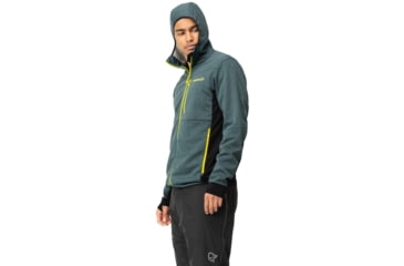 Image of Norrona Falketind Warm2 Octa Hood - Mens, North Atlantic/Caviar, Medium, 7042698452382