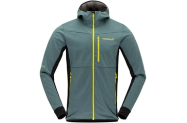 Image of Norrona Falketind Warm2 Octa Hood - Mens, North Atlantic/Caviar, Medium, 7042698452382