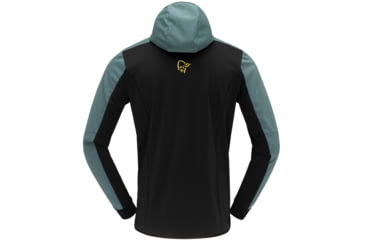 Image of Norrona Falketind Warm2 Octa Hood - Mens, North Atlantic/Caviar, Medium, 7042698452382