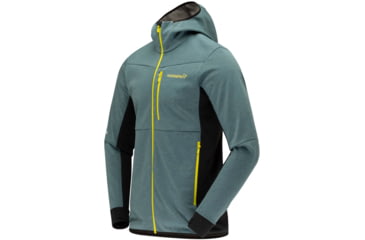 Image of Norrona Falketind Warm2 Octa Hood - Mens, North Atlantic/Caviar, Medium, 7042698452382