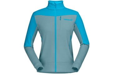 Image of Norrona Falketind Warmwool2 Stretch Jacket - Womens, Aquarius/Tourmaline, Large, 7042698457844