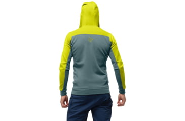 Image of Norrona Falketind Warmwool2 Stretch Zip Hood - Mens, Sulphur Spring/North Atlantic, Medium, 7042698457653