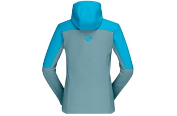 Image of Norrona Falketind Warmwool2 Stretch Zip Hood - Womens, Aquarius/Tourmaline, Small, 7042698457967