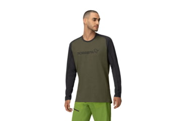 Image of Norrona Fjora Equaliser Lightweight Long Sleeve - Mens, Olive Night, Large, 2222-18-3301-L
