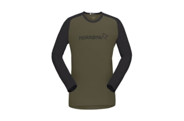 Image of Norrona Fjora Equaliser Lightweight Long Sleeve - Mens, Olive Night, Large, 2222-18-3301-L