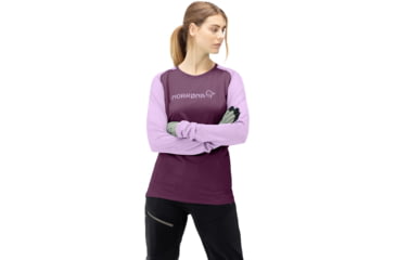 Image of Norrona Fjora Equaliser Lightweight Long Sleeve Shirt - Womens, Dark Purple/Violet Tulle, Small, 7042698472007