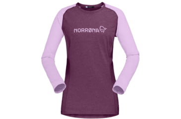 Image of Norrona Fjora Equaliser Lightweight Long Sleeve Shirt - Womens, Dark Purple/Violet Tulle, Small, 7042698472007