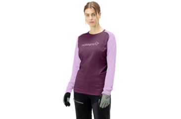 Image of Norrona Fjora Equaliser Lightweight Long Sleeve Shirt - Womens, Dark Purple/Violet Tulle, Small, 7042698472007