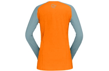Image of Norrona Fjora Equaliser Lightweight Long Sleeve Shirt - Womens, Orange Popsicle/Tourmaline, Small, 7042698471956