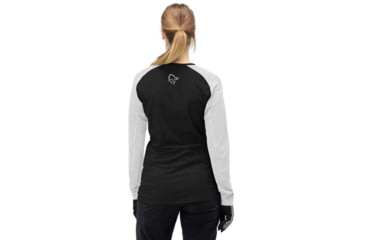 Image of Norrona Fjora Equaliser Lightweight Long Sleeve - Womens, Caviar Black/Light Grey, Small, 2228-18 7782 S