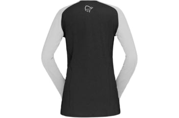 Image of Norrona Fjora Equaliser Lightweight Long Sleeve - Womens, Caviar Black/Light Grey, Small, 2228-18 7782 S