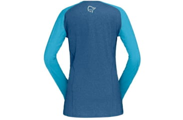 Image of Norrona Fjora Equaliser Lightweight Long Sleeve - Womens, Mykonos Blue/Aquarius, Large, 2228-18 6011 L