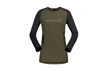 Image of Norrona Fjora Equaliser Lightweight Long Sleeve - Womens, Olive Night, Extra Small, 2228-18-3301-XS