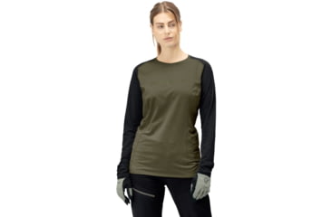 Image of Norrona Fjora Equaliser Lightweight Long Sleeve - Womens, Olive Night, Extra Small, 2228-18-3301-XS