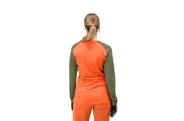 Image of Norrona Fjora Equaliser Lightweight Long Sleeve - Womens, Orange Alert, Medium, 2228-18-5620-M