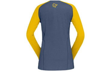 Image of Norrona Fjora Equaliser Lightweight Long Sleeve - Womens, Sulphur/Vintage Indigo, Large, 2228-18 5012 L