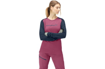 Image of Norrona Fjora Equaliser Lightweight Long Sleeve - Womens, Violet Quartz/Indigo Night, Extra Small, 2228-18 6746 XS