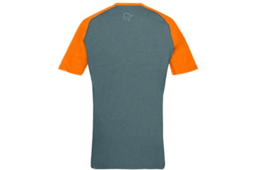 Image of Norrona Fjora Equaliser Lightweight T-Shirt - Mens, North Atlantic/Orange Popsicle, Large, 7042698471840