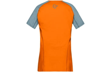 Image of Norrona Fjora Equaliser Lightweight T-Shirt - Womens, Orange Popsicle/Tourmaline, Small, 7042698465009