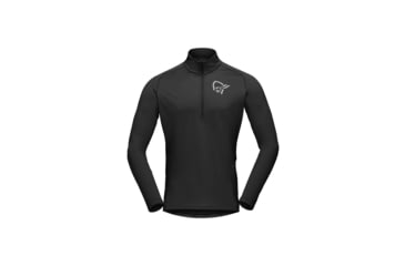 Image of Norrona Fjora Equaliser Long Sleeve Zip Top - Mens, Caviar, Large, 2214-21-7718-L