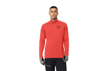 Image of Norrona Fjora Equaliser Long Sleeve Zip Top - Mens, Paprika, Medium, 2214-21-1107-M