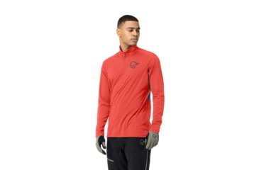 Image of Norrona Fjora Equaliser Long Sleeve Zip Top - Mens, Paprika, Medium, 2214-21-1107-M