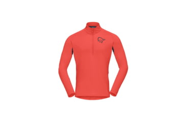 Image of Norrona Fjora Equaliser Long Sleeve Zip Top - Mens, Paprika, Medium, 2214-21-1107-M