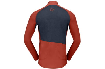Image of Norrona Fjora Equaliser Zip Top Long Sleeve - Mens, Rooibos Tea/Indigo Night, Extra Large, 2214-21 5511 XL