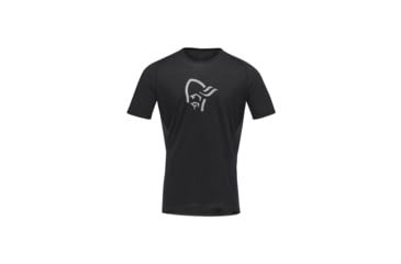 Image of Norrona Fjora Wool T-Shirt - Mens, Caviar, Small, 2224-21-7718-S
