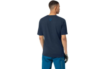 Image of Norrona Fjora Wool T-Shirt - Mens, Indigo Night/Mykonos Blue, Extra Large, 2224-21 2379 XL